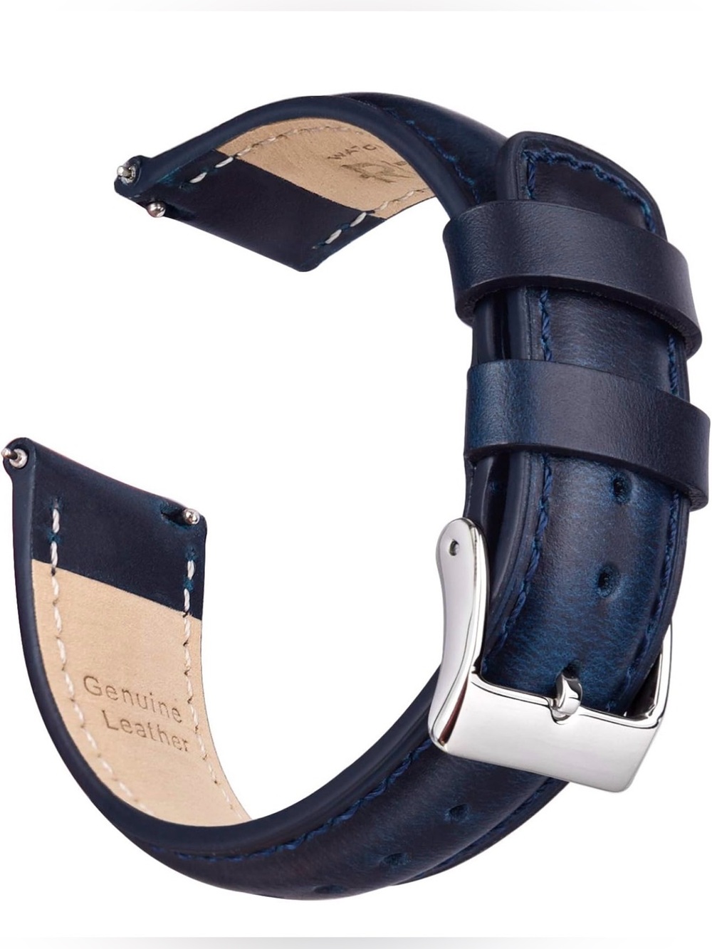 Ritche 20mm Navy Blue Genuine Leather Watch Strap Band – NWOT